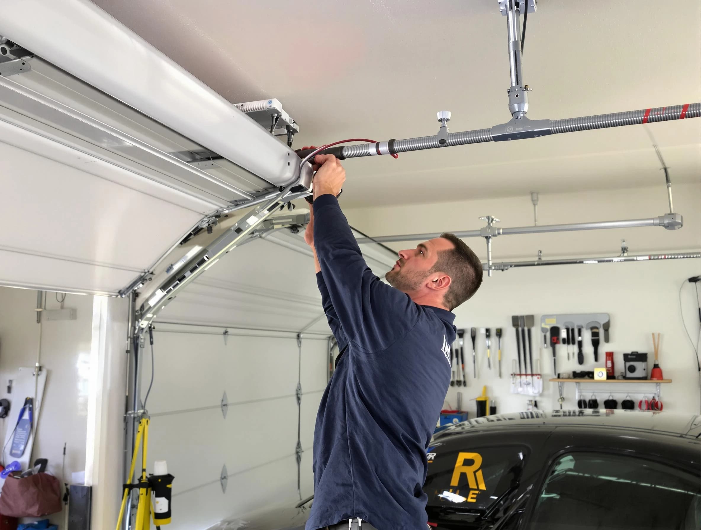 Homeacre-Lyndora Garage Door Repair technician performing garage door cable repair in Homeacre-Lyndora