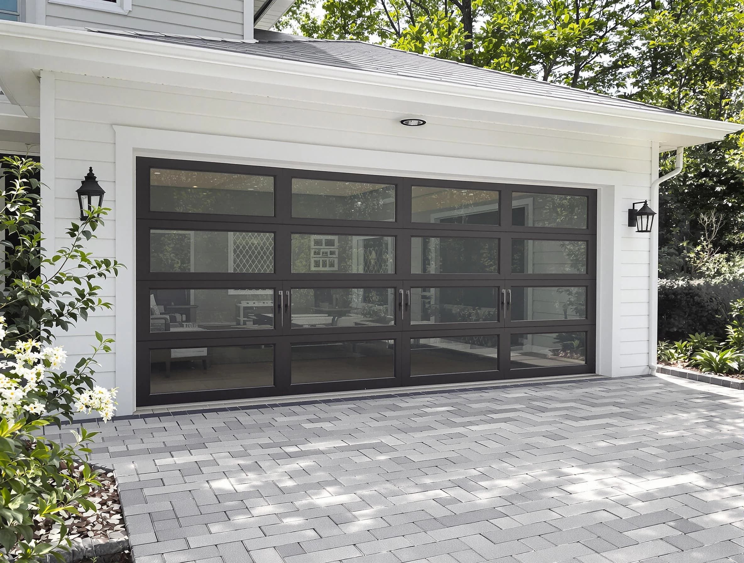 Homeacre-Lyndora Garage Door Repair design specialist presenting custom garage door options to Homeacre-Lyndora homeowner