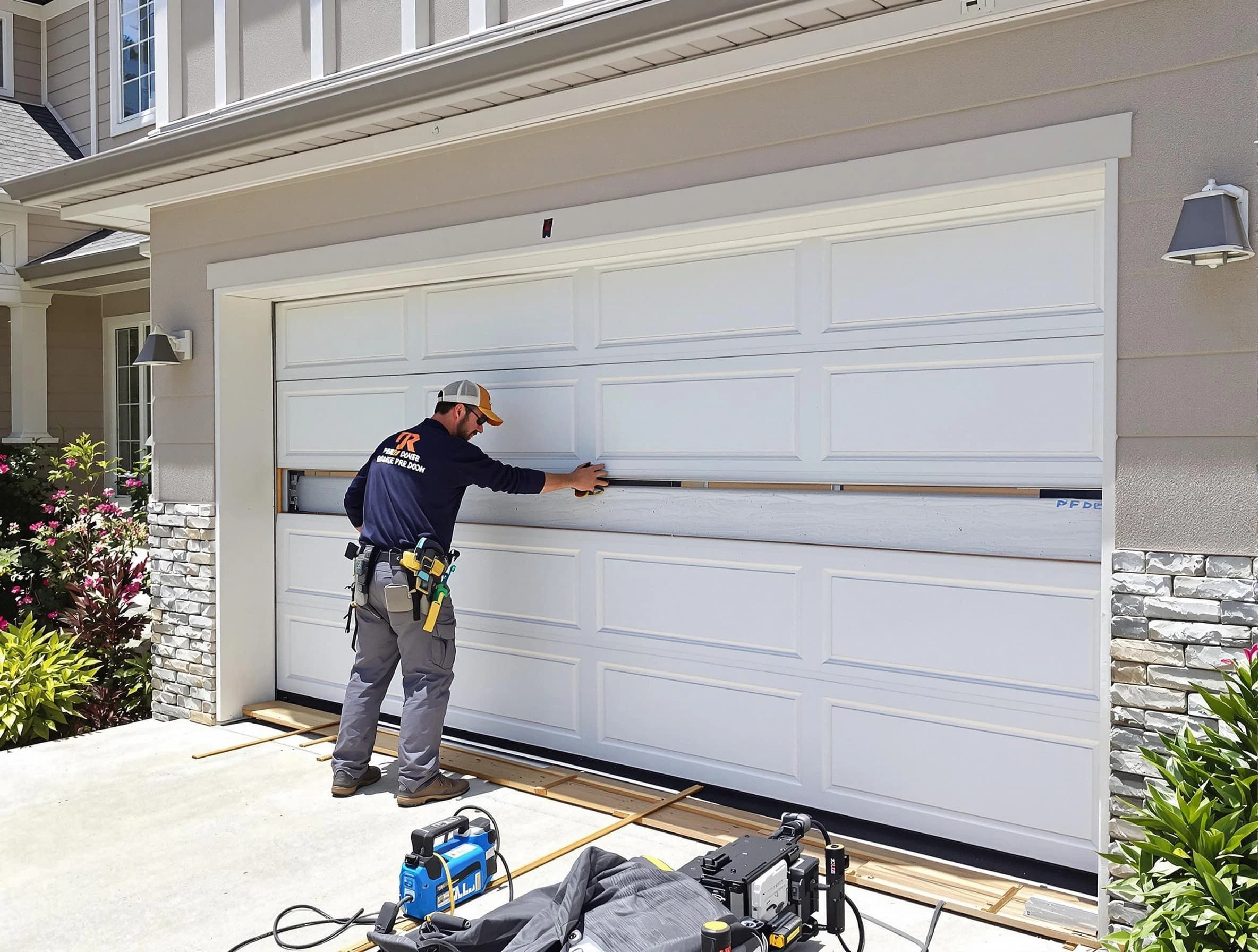 Homeacre-Lyndora Garage Door Repair team performing complete garage door replacement at Homeacre-Lyndora residence