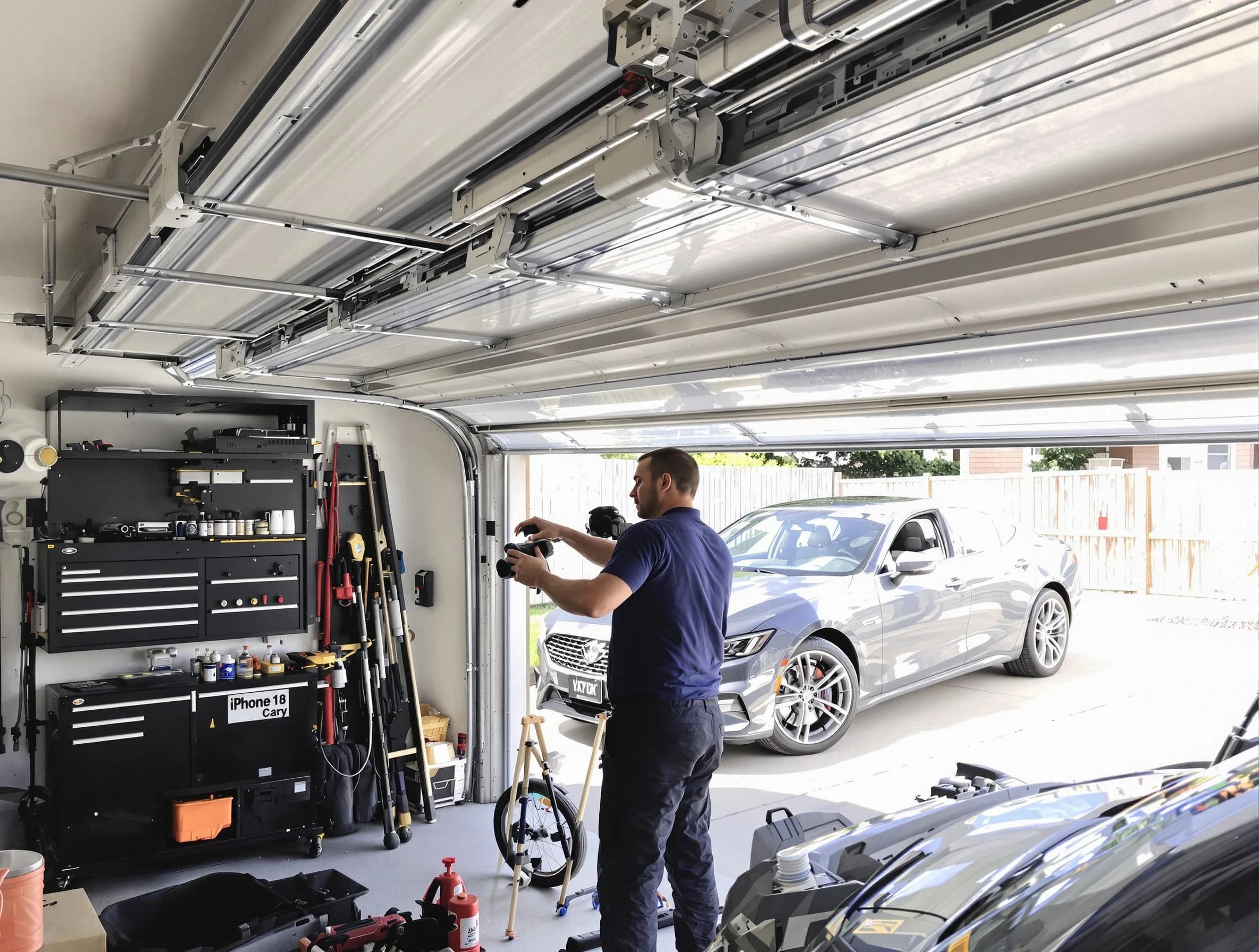 Homeacre-Lyndora Garage Door Repair technician fixing noisy garage door in Homeacre-Lyndora