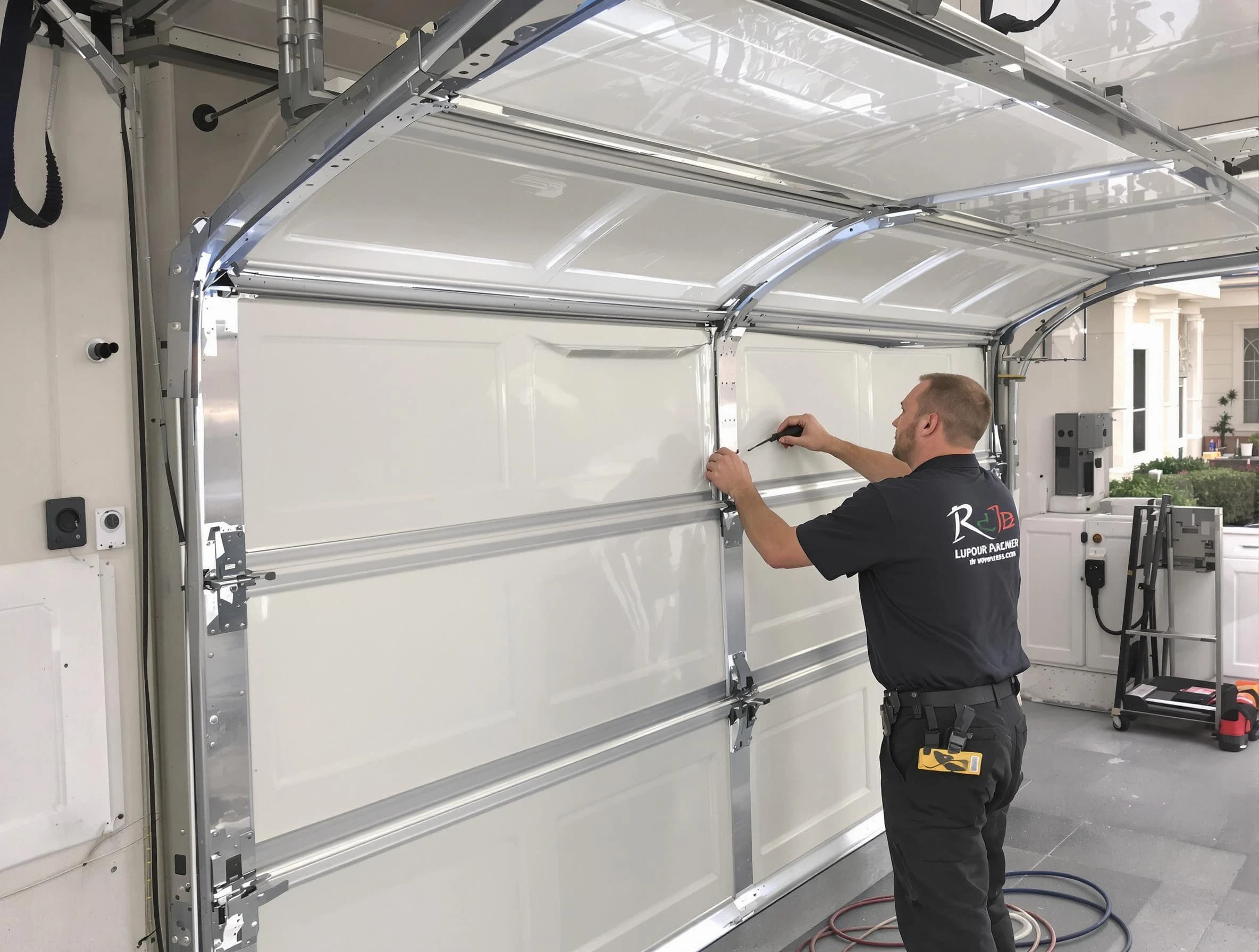 Homeacre-Lyndora Garage Door Repair professional performing panel repair in Homeacre-Lyndora